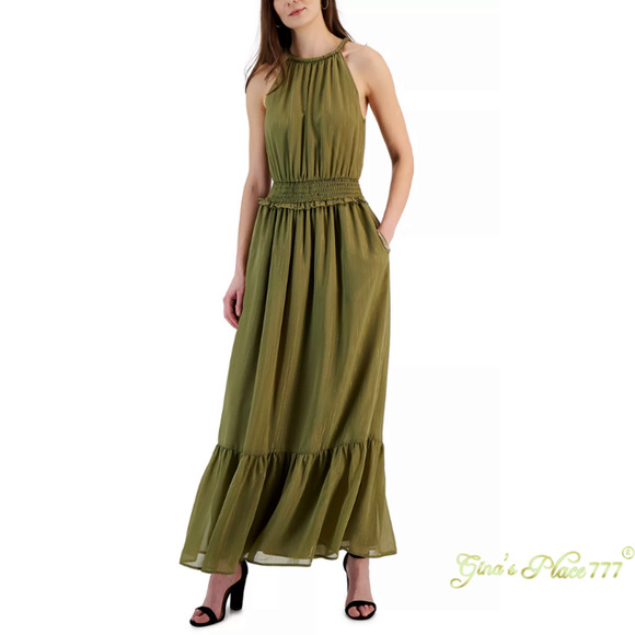 NWT I.N.C. INTERNATIONAL CONCEPTS Women's Halter Maxi Dress With Pockets - Picture 2 of 10